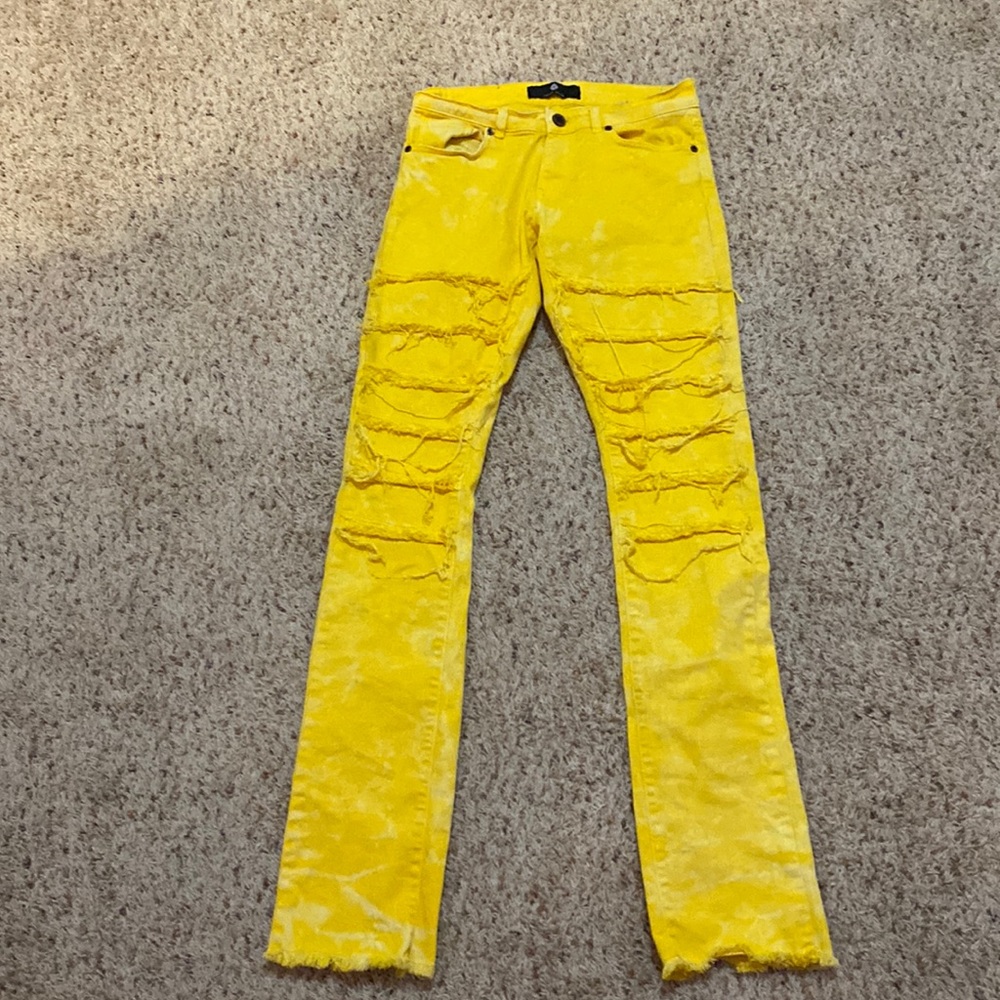 Yellow Stacked Denim